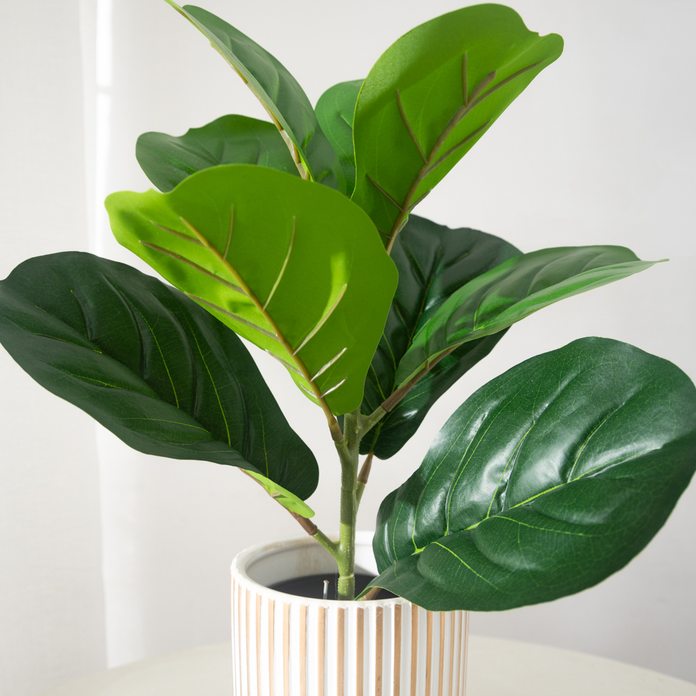 38cm 9 Forks Artificial Ficus  - Ficus Lyrata Tree incelemesi ve fiyatı
