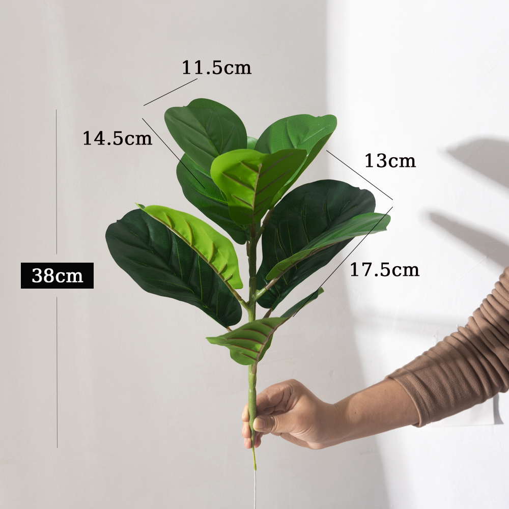 38cm 9 Forks Artificial Ficus  - Ficus Lyrata Tree incelemesi ve fiyatı