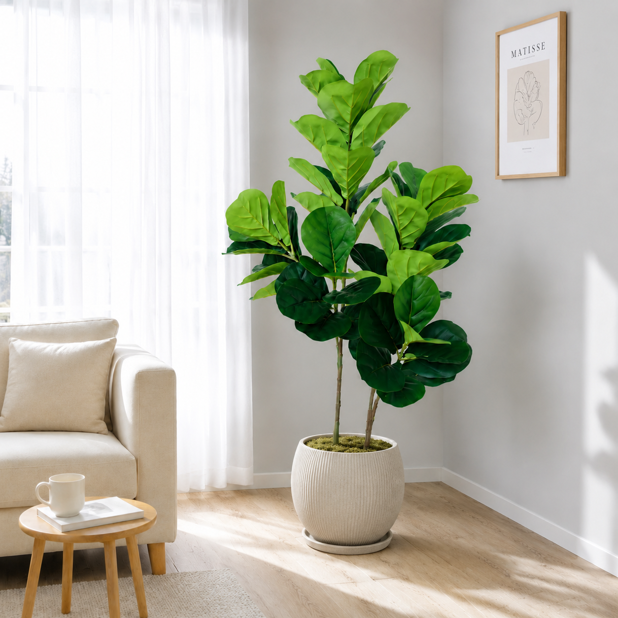 130cm/4.3ft Artificial Ficus L - Ficus Lyrata Tree incelemesi ve fiyatı