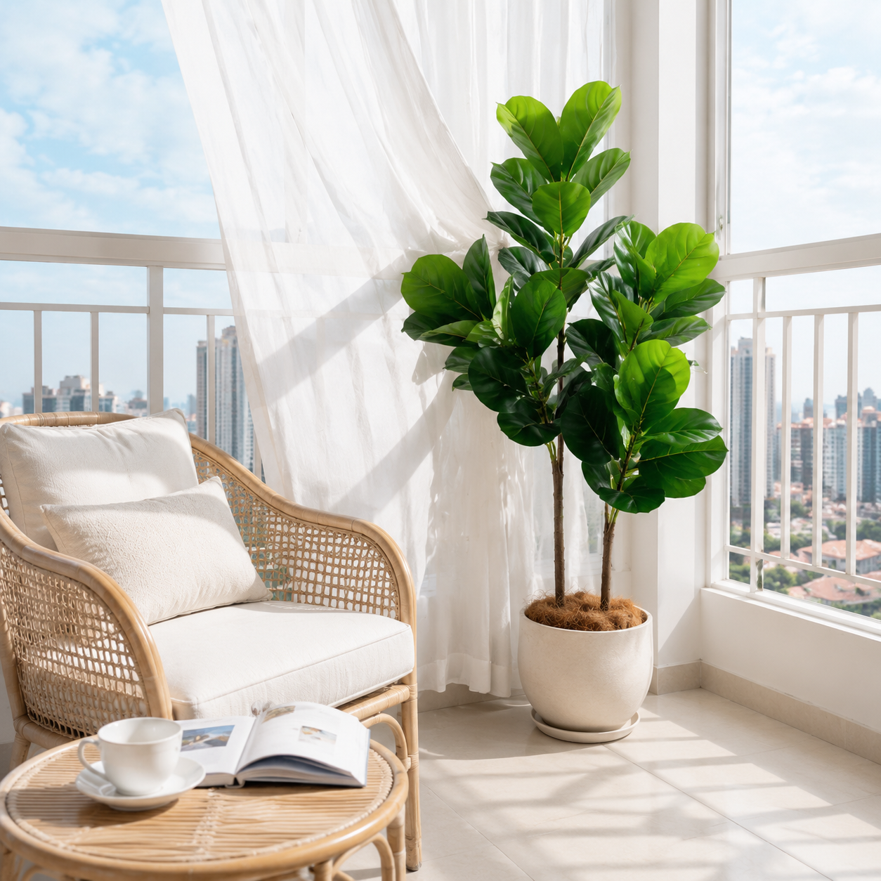 130cm/4.3ft Artificial Ficus L - Ficus Lyrata Tree incelemesi ve fiyatı
