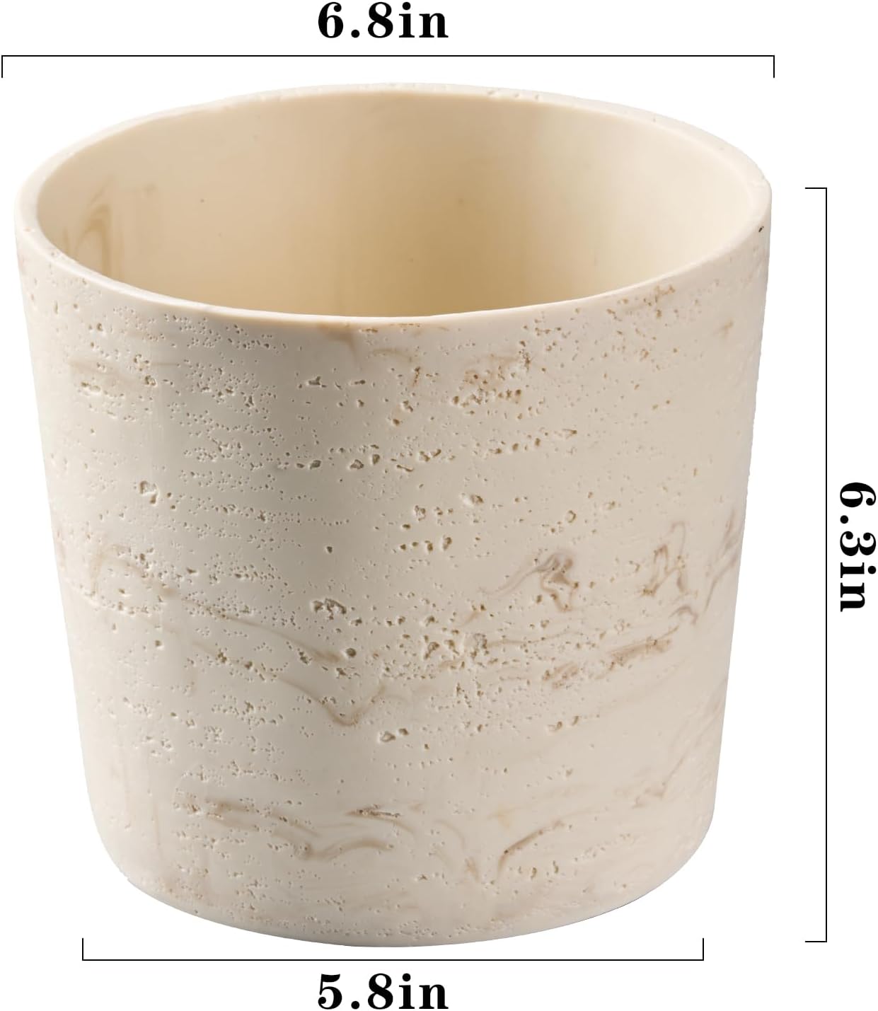 7 Inch Natural Travertine Text - Aloe Vera Pot incelemesi ve fiyatı