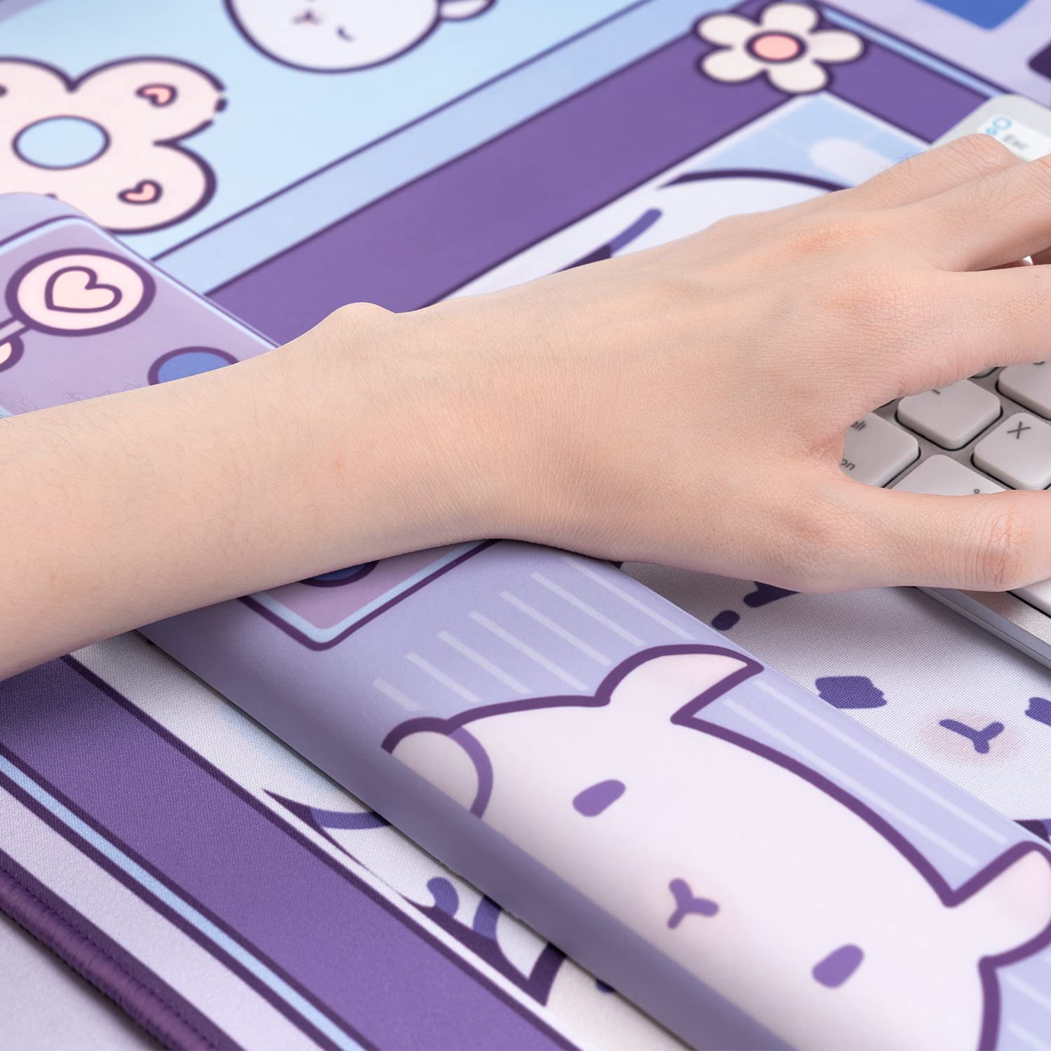 Large Kawaii Gaming Mouse Pad  - Tradescantia Purple incelemesi ve fiyatı